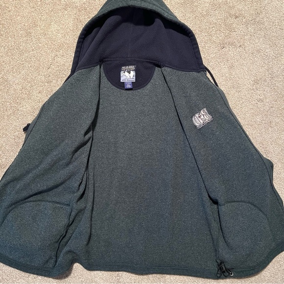 Big Dogs Polar Dogs High Tech Gear dark teal fleece hooded jacket medium - Picture 4 of 7